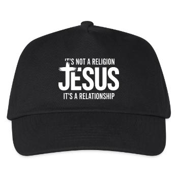 T-shirt de la relation Jésus - Casquette de baseball Enfant - noir - Devant