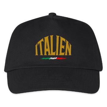 Italien - Kinder Basecap - Schwarz - Vorne