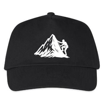 Mountaineer Symbol Mountains - Kids’ Baseball Cap - black - Front