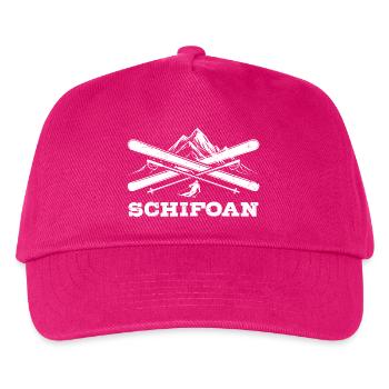 Schifoan | Après Ski, Wintersport, Skiurlaub - Kinder Basecap - Fuchsia - Vorne