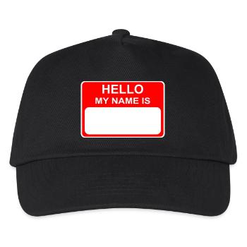 Hallo, mein Name ist - Kinder Basecap - Schwarz - Vorne