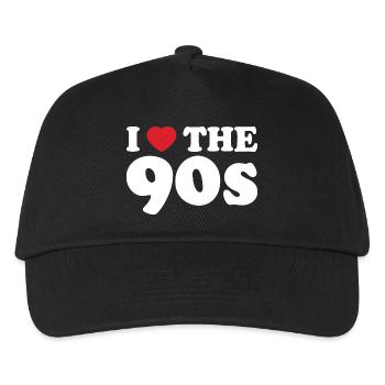 I love the 90s - Kids’ Baseball Cap - black - Front