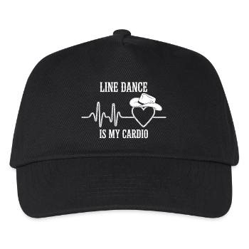Line Dance Cardio Heart Logo - Kids’ Baseball Cap - black - Front