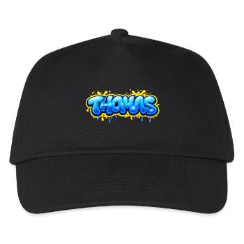 THOMAS GRAFFITI NAME FOR PERFECT GIFT PRINTABLE on - Kids’ Baseball Cap - black - Front