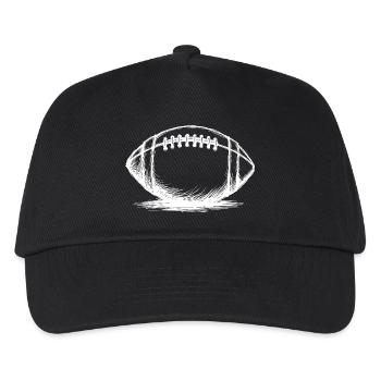 Vintage American Football Ball Sportler - Kinder Basecap - Schwarz - Vorne