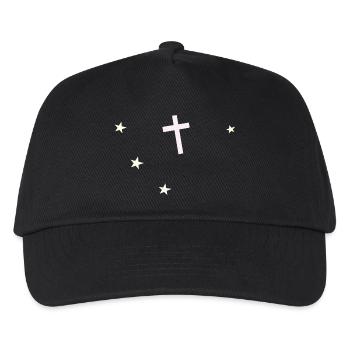 Cross and stars: nocturnal faith - Kids’ Baseball Cap - black - Front