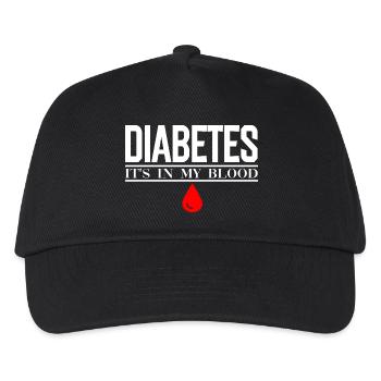 Diabetes Bloodline Drop Graphic - Kids’ Baseball Cap - black - Front