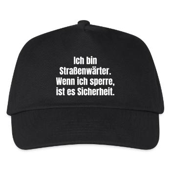 Straßenwärter: Sicherheit zuerst - Kinder Basecap - Schwarz - Vorne