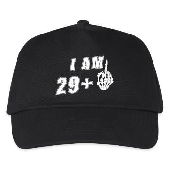 I Am 29 Plus Mittelfinger Lustiger 30. - Kinder Basecap - Schwarz - Vorne