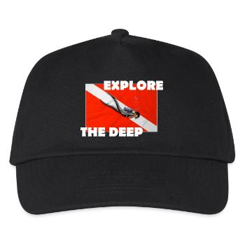 EXPLORE THE DEEP - Kinder Basecap - Schwarz - Vorne