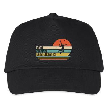 Badminton - Kids’ Baseball Cap - black - Front