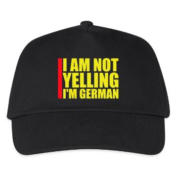 I Am Not Yelling I'm German Lustig Deutsch Spruch - Kids’ Baseball Cap - black - Front