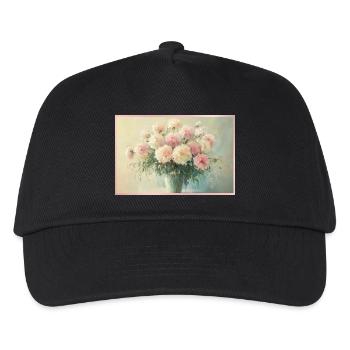 Bouquet floral pastel délicat - Casquette de baseball Enfant - noir - Devant