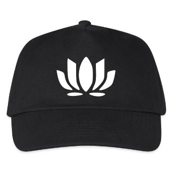 Fleur de lotus Fleur de lotus Fleur de lotus Fleur blanche Fleur blanche - Casquette de baseball Enfant - noir - Devant