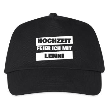 Lenni als Heiraten - Kinder Basecap - Schwarz - Vorne