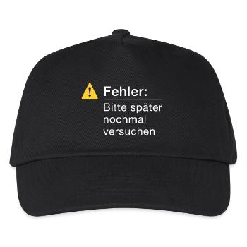 Fehler: Bitte noch einmal versuchen Informatik - Kinder Basecap - Schwarz - Vorne