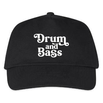Drum and Bass Retro-Glyphen - Kinder Basecap - Schwarz - Vorne