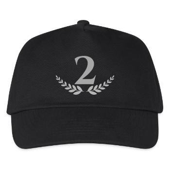2 - Kinder Basecap - Schwarz - Vorne