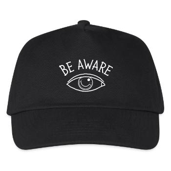 Soyez conscient du design des yeux blancs - Casquette de baseball Enfant - noir - Devant