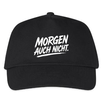 Morgen Auch Nicht - Kinder Basecap - Schwarz - Vorne