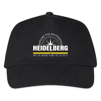 Heidelberg - Kinder Basecap - Schwarz - Vorne