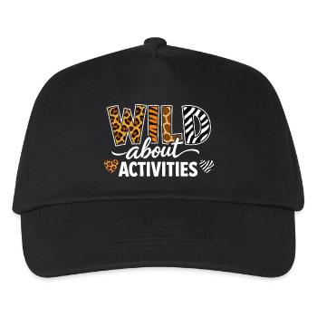 Wild About Activities Safari Animal Print Design - Kids’ Baseball Cap - black - Front