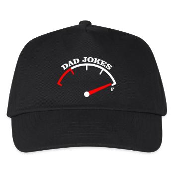 Papa-Witze Meter-Abschlag-Design - Kinder Basecap - Schwarz - Vorne