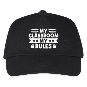Preschool Teacher Classroom My Rules Daycare - Kids’ Baseball Cap - black - Front