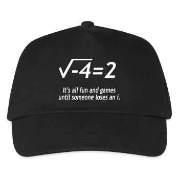 Lustiger Mathe-Witz - Kinder Basecap - Schwarz - Vorne