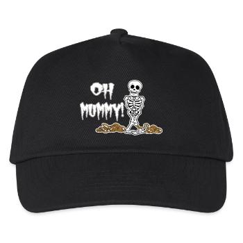 Oh Mummy! Witziges Halloween Skeleton - Kinder Basecap - Schwarz - Vorne