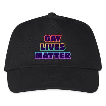 Gay Lives Matter Regenbogen-Erklärung - Kinder Basecap - Schwarz - Vorne