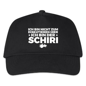 Schiedsrichter nicht zum diskutieren hier – Schiri - Kinder Basecap - Schwarz - Vorne