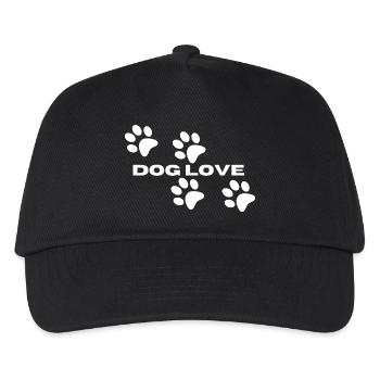 Dog Love – Paws - Kids’ Baseball Cap - black - Front