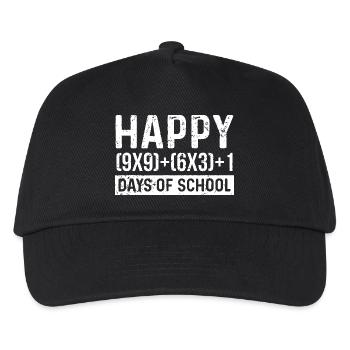 Happy Math Days Typografie-T-Shirt - Kinder Basecap - Schwarz - Vorne