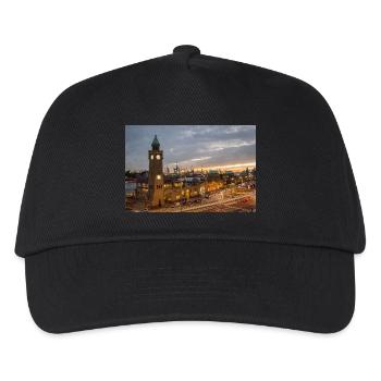 Landungsbrücken am Abend - Affiche - Casquette de baseball Enfant - noir - Devant