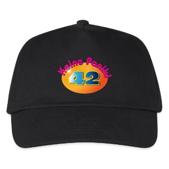 Keine Panik! 42 - Kinder Basecap - Schwarz - Vorne