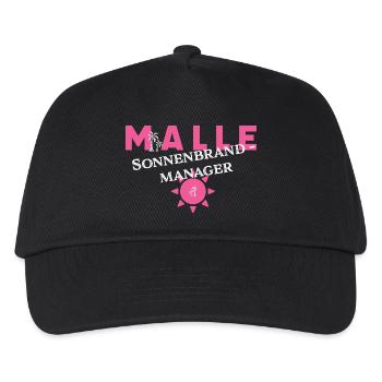Malle Sonnenbrand-Manager - Kinder Basecap - Schwarz - Vorne