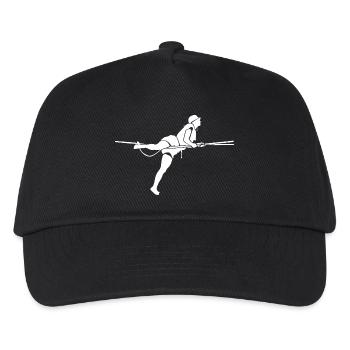 Slackline Balance Sport Lifestyle Silhouette - Kinder Basecap - Schwarz - Vorne