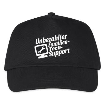Unbezahlter Familien Tech-Support - Kids’ Baseball Cap - black - Front