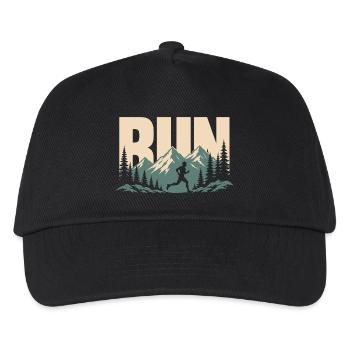 Trailrunning - Kinder Basecap - Schwarz - Vorne