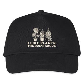J’aime les plantes. Ils ne se disputent pas. - Casquette de baseball Enfant - noir - Devant