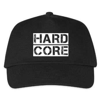 Hardcore-Grunge-Typografie - Kinder Basecap - Schwarz - Vorne