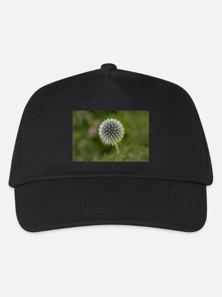 Globe Thistle Blossom – Botanical Close-Up - Kids’ Baseball Cap - black