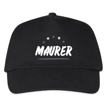 Maurer Beruf - Kinder Basecap - Schwarz - Vorne