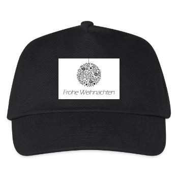 Frohe Weihnachten: Sternen-Weihnachtskugel - Kinder Basecap - Schwarz - Vorne