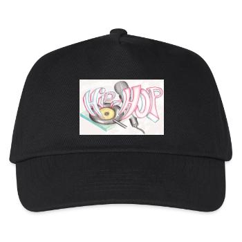 Hip-hop, graffiti et disques vinyles - Casquette de baseball Enfant - noir - Devant
