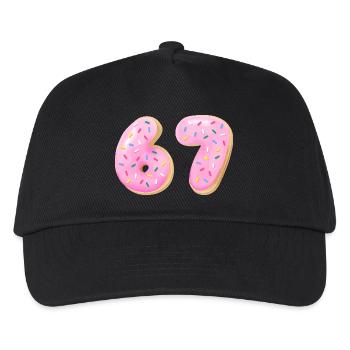 67 Six Seven Number 67 Donut à la crème meme - Casquette de baseball Enfant - noir - Devant