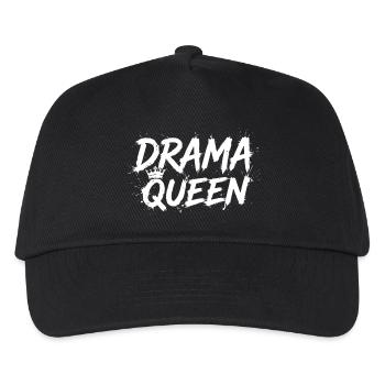 Drama Queen with Crown White - Kids’ Baseball Cap - black - Front