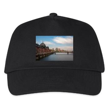 Historische Fischauktionshalle in Hamburg - Kinder Basecap - Schwarz - Vorne