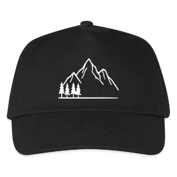 Mountain Hiking Mountaineering Gift - Kids’ Baseball Cap - black - Front